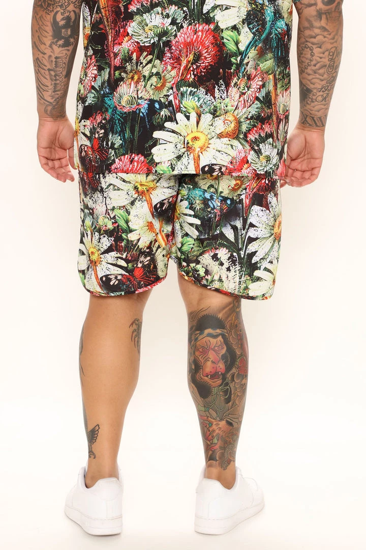 Mysite Dreams Never End Swim Trunks - Black/combo New Today