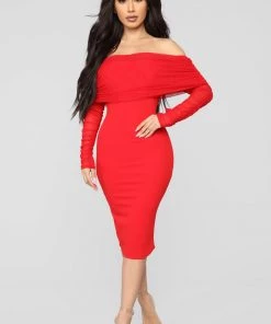Fashion Nob Influencer Looks Take Me On A Dinner Date Dress - Red