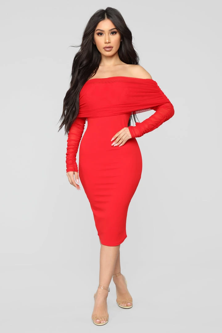 Fashion Nob Influencer Looks Take Me On A Dinner Date Dress - Red 1 Fashion Nob Influencer Looks Take Me On A Dinner Date Dress - Red
