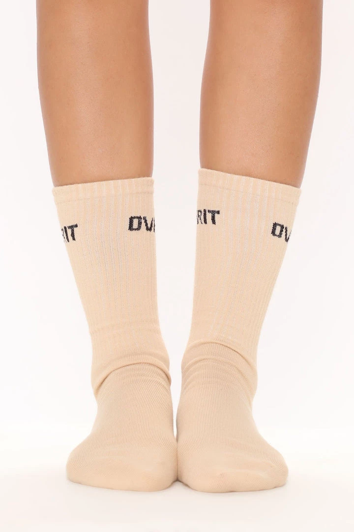 Fashion Nova Over It Crew Socks - Nude Teddies & Babydolls 2 Fashion Nova Over It Crew Socks - Nude Teddies & Babydolls