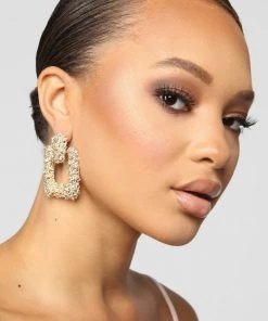 Fashion Nova Don't Come Knocking Earrings - Gold Best Sellers