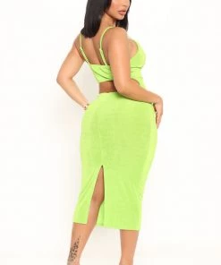 Mysite Add Some Spice Midi Dress - Green 9 Mysite Add Some Spice Midi Dress - Green