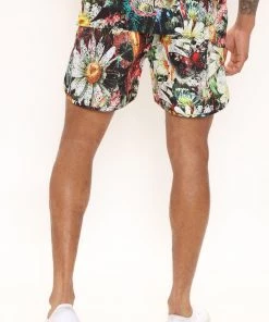 Mysite Dreams Never End Swim Trunks - Black/combo New Today