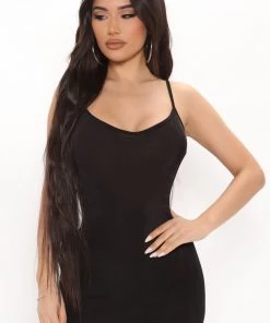 Mysite Add Some Spice Midi Dress - Black