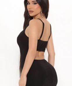 Mysite Add Some Spice Midi Dress - Black