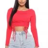 Fashion Nova I'm Just Ruching Out Top - Red