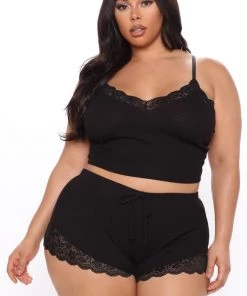 Fashion Nova Sleepy Dreams Thermal PJ Short Set - Black Influencer Looks 8 Fashion Nova Sleepy Dreams Thermal PJ Short Set - Black Influencer Looks