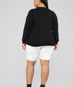 FashionNob Teddies & Babydolls Boujee Sweatshirt - Black