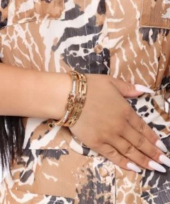 FashionNob Arm Candy Bracelet Set - Gold