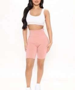 Mysite Teddies & Babydolls Keeping Up Biker Short - Mauve