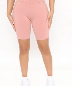 Mysite Teddies & Babydolls Keeping Up Biker Short - Mauve