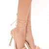 Mysite New Today Pulling Up Heeled Sandals - Nude