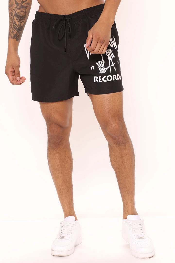 Mysite Death Row Records Swim Trunks - Black New Today 1 Mysite Death Row Records Swim Trunks - Black New Today