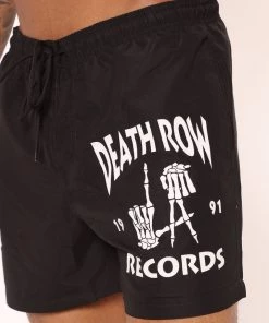 Mysite Death Row Records Swim Trunks - Black New Today 13 Mysite Death Row Records Swim Trunks - Black New Today