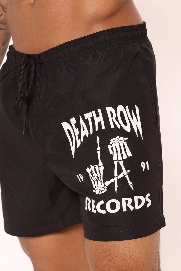 Mysite Death Row Records Swim Trunks - Black New Today 4 Mysite Death Row Records Swim Trunks - Black New Today
