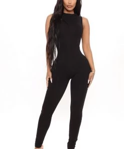 Fashion Nova Hayleigh Double Lined Jumpsuit - Black