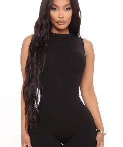 Fashion Nova Hayleigh Double Lined Jumpsuit - Black
