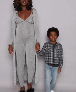 Fashion Nova Come Over And Chill Jumpsuit Set - Grey SETS