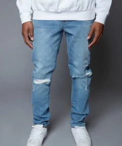 Fashion Nova Hydraulics Skinny Jeans - Medium Wash