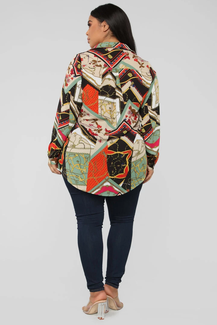 Mysite New Today Amara Top - Orange Combo