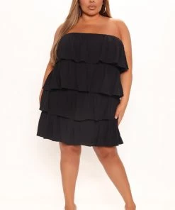 Mysite Ruffle It Up Mini Dress - Black 16 Mysite Ruffle It Up Mini Dress - Black