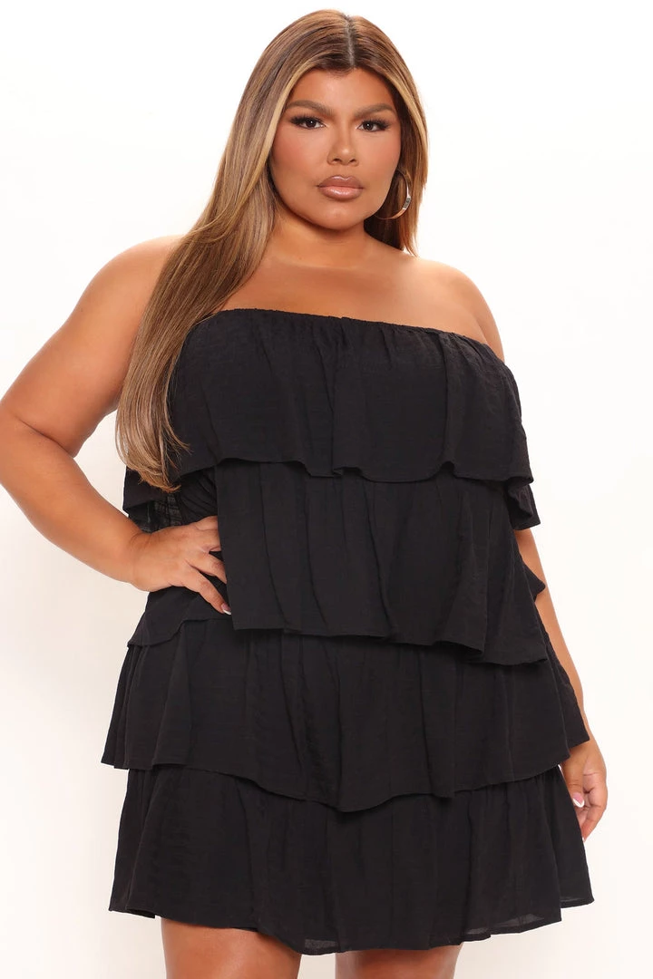 Mysite Ruffle It Up Mini Dress - Black 8 Mysite Ruffle It Up Mini Dress - Black