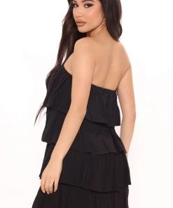 Mysite Ruffle It Up Mini Dress - Black 15 Mysite Ruffle It Up Mini Dress - Black