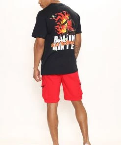 Mysite On The Go Nylon Cargo Short - Red New Today 13 Mysite On The Go Nylon Cargo Short - Red New Today