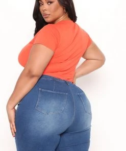 Mysite Robin Crop Top - Orange New Today