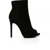 Fashion Nova Steady Peepin Bootie - Black SHOES