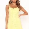 Mysite Wait For Me Mini Dress - Yellow