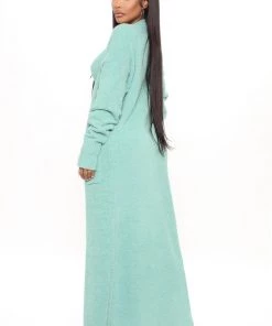 Fashion Nova SETS Keep Me Cozy Fuzzy 3 Piece Legging Set - Sage