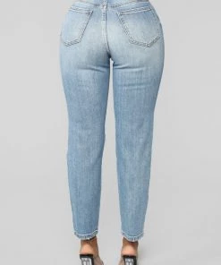 Fashion Nova Feeling You Feeling Me Mom Jeans - Light Blue Wash