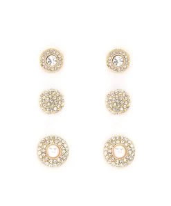 Fashion Nova Old Money Earring Set - Gold