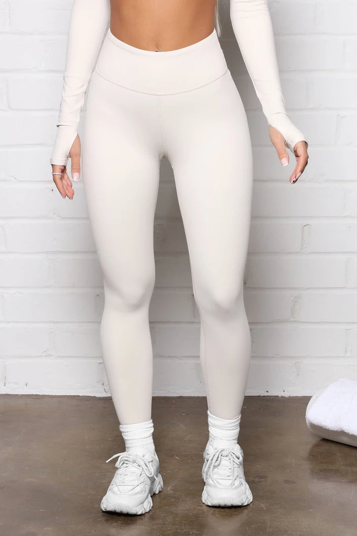 Fashion Nova Crunch Time Active Scrunch Butt Leggings In Sculpt Tech - Ivory Best Sellers