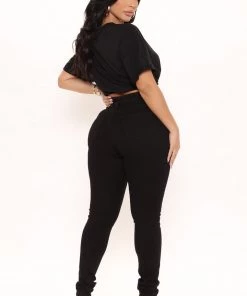 Mysite Sammy Drawstring Crop Top - Black 7 Mysite Sammy Drawstring Crop Top - Black