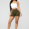 Mysite New Today Uncomplicated Seamless Shorts - Olive