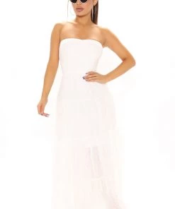 Mysite Penelope Maxi Dress - White
