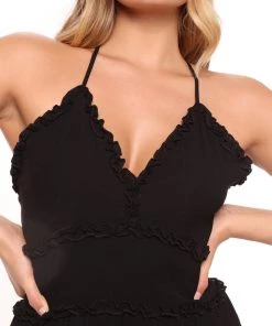 Mysite Angie Mini Dress - Black DRESSES