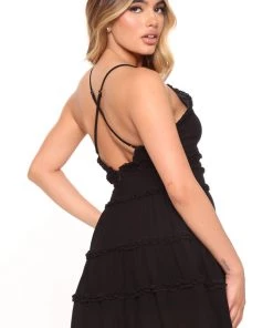 Mysite Angie Mini Dress - Black DRESSES