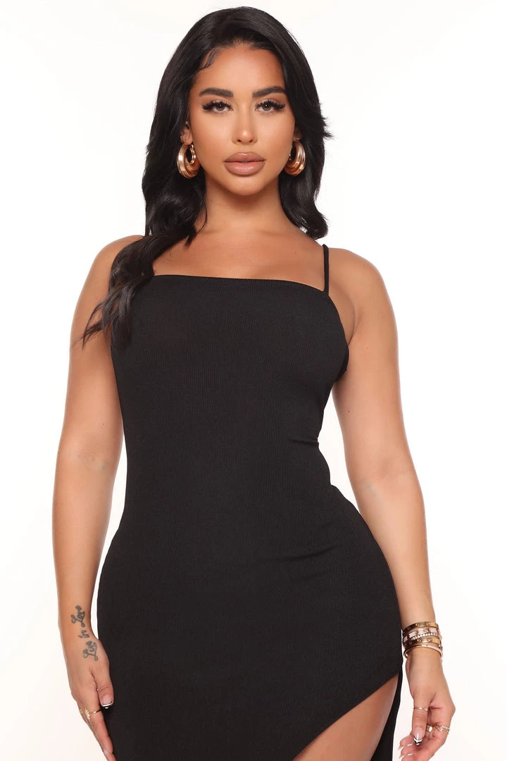 Mysite New Today Sidewalk Stroll Midi Dress - Black 2 Mysite New Today Sidewalk Stroll Midi Dress - Black