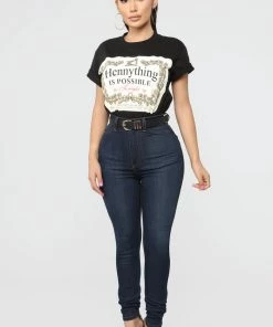 Fashion Nova Hennything Is Possible Tunic Top - Black Teddies & Babydolls