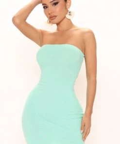 Mysite New Today Trinity Tube Mini Dress - Mint