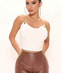 Mysite Aubriella Cowl Neck Top - Off White New Today