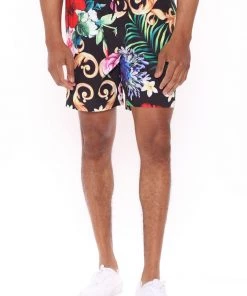 Mysite Lush Garden Volley Trunk - Black