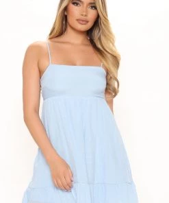 Mysite Harlie Mini Dress - Light Blue 8 Mysite Harlie Mini Dress - Light Blue
