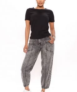 Mysite Livin' The Dream Oversize Tee - Black New Today