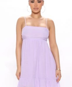 Mysite Harlie Mini Dress - Lilac DRESSES