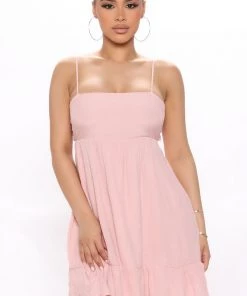 Mysite Harlie Mini Dress - Pink DRESSES