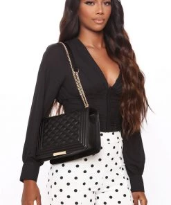 FashionNob Always Chic Crossbody Bag - Black Best Sellers